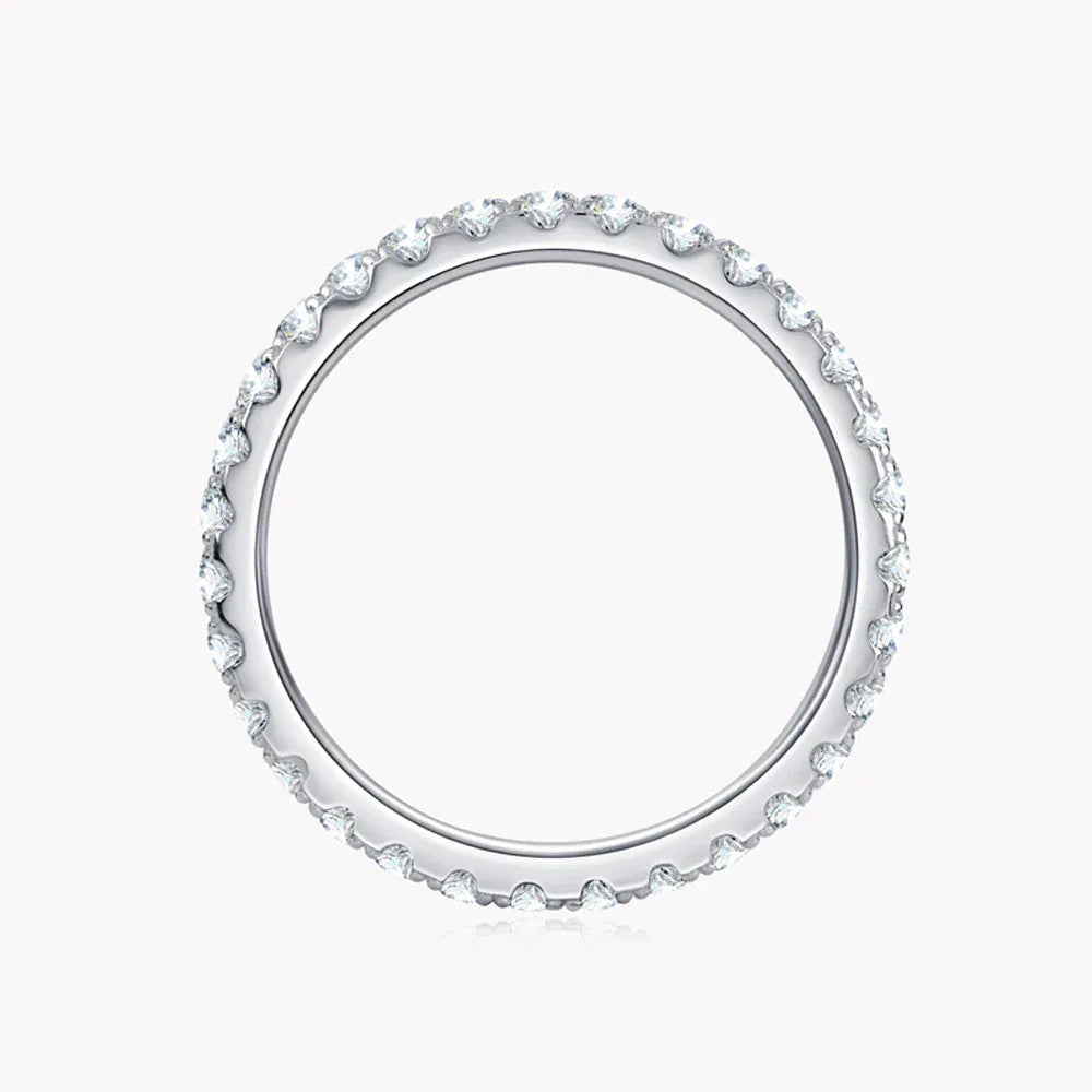 1.86 CT Moissanite Eternity Ring | 925 Sterling Silver Ring for Women - Sensitive Stones