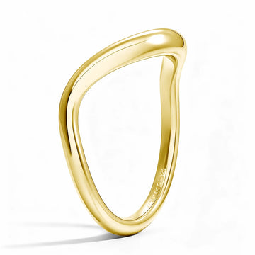 14K gold filled wave stacking ring with 1/20 14K GF 925 hallmark stamp - Sensitive Stones