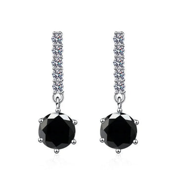 2 ct Colored Moissanite Drop Dangle Earrings