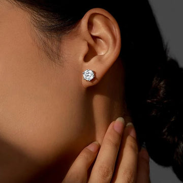 6-Prong Moissanite Solitaire Studs