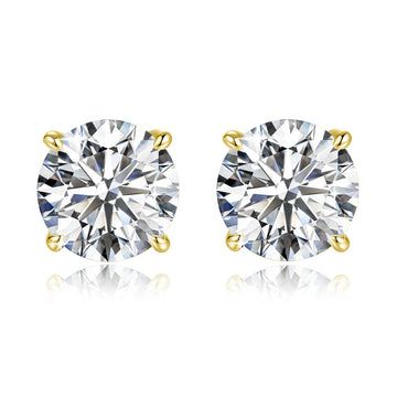 14K Gold Filled Moissanite Stud Earrings