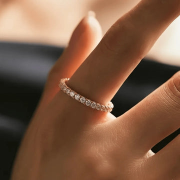 Silver Moissanite Ring