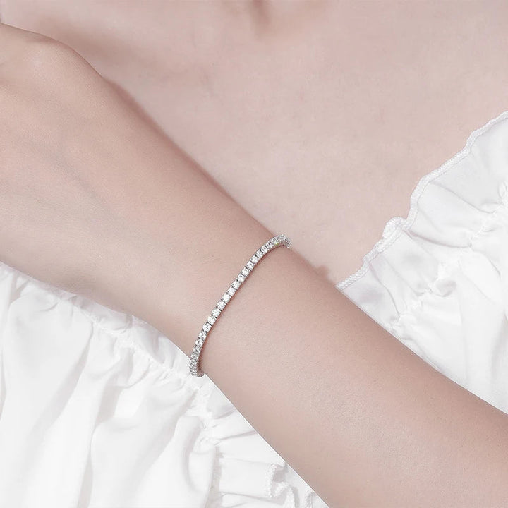 Full Moissanite Tennis Bracelet | VVS1 Men Women Moissanite Bracelet - Sensitive Stones