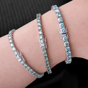 Green Moissanite Tennis Bracelet