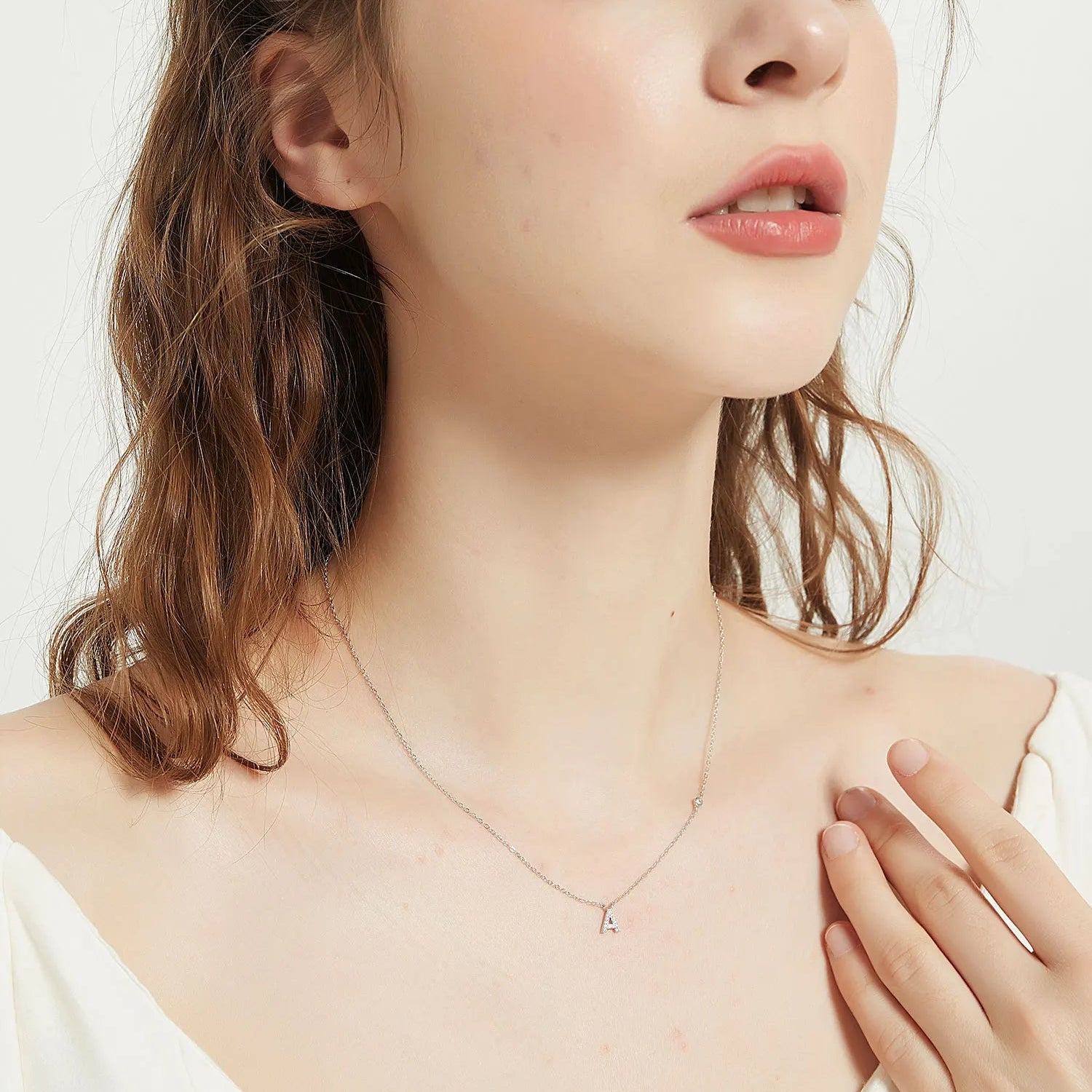 Hypoallergenic Initial Necklace for Women | Sterling Silver Letter Pendant