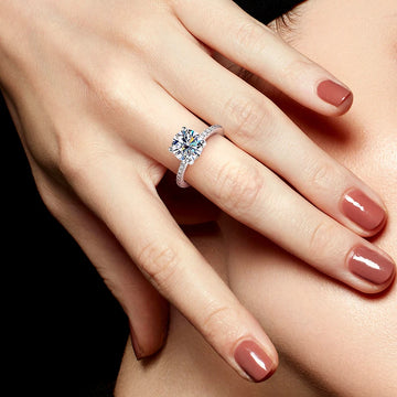 1-3 CT Moissanite Solitaire Ring