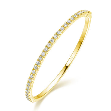 Moissanite Bangle Bracelet