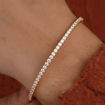 Moissanite Bangle Bracelet