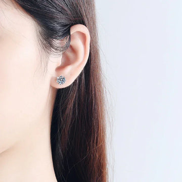 Moissanite Snowflake Earrings