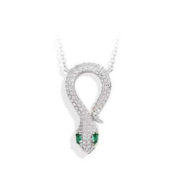 Moissanite Snake Pendant