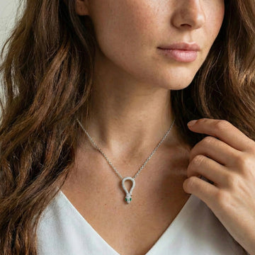Moissanite Snake Pendant