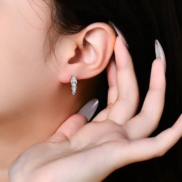 Moissanite Serpent Spine Earrings