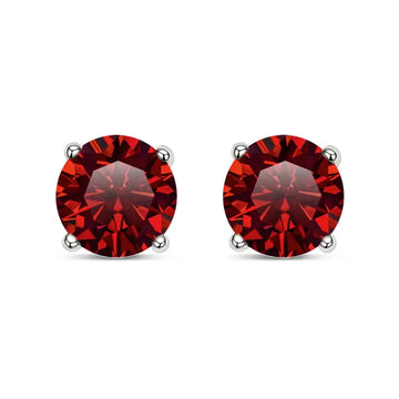 Moissanite Solitaire Stud Earrings