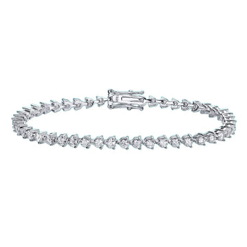 3mm White Moissanite Tennis Bracelet