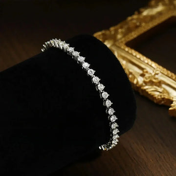 3mm White Moissanite Tennis Bracelet