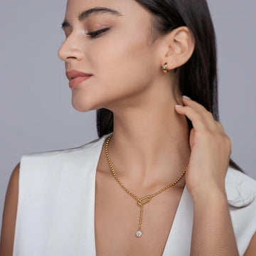 Moissanite Y-Shape Necklace