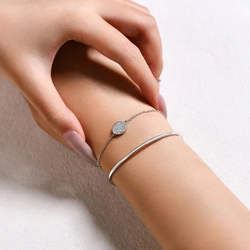 Moissanite Pavé Bracelet - Gold Plated 925 Silver, Diamond Alternative