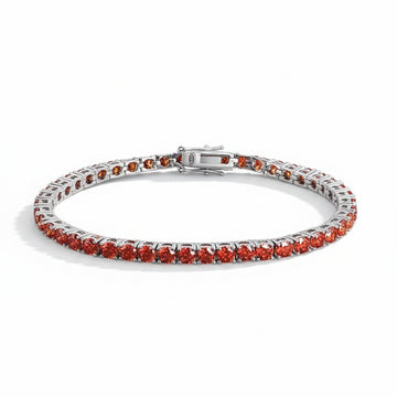 Red Moissanite Tennis Bracelet