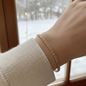 Yellow Moissanite Tennis Bracelet